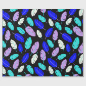 Farbiges Leaf-Muster Wrapping Paper Geschenkpapier (Flach)