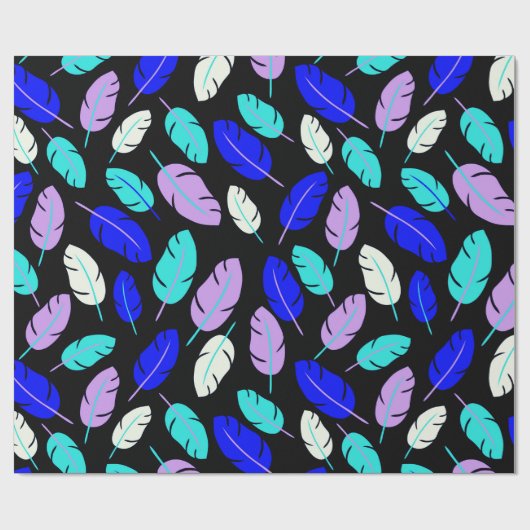 Farbiges Leaf-Muster Wrapping Paper Geschenkpapier (Flach)