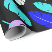 Farbiges Leaf-Muster Wrapping Paper Geschenkpapier (Rolleneckpunkt)