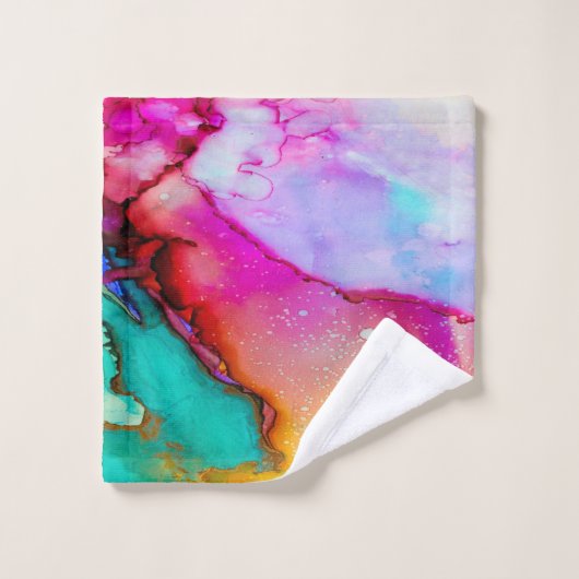 farbiges Leben Badhandtuch Set (Waschlappen)