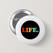 Farbiges Leben im Kreis Button (Vorne & Hinten)