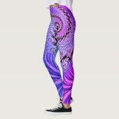 Farbiges, lebendiges Jewel Tone Funky Spiral Frakt Leggings (Links)