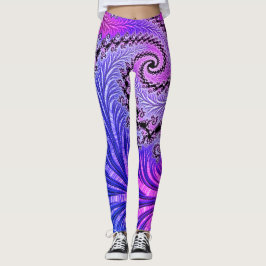 Farbiges, lebendiges Jewel Tone Funky Spiral Frakt Leggings