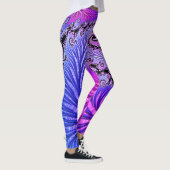 Farbiges, lebendiges Jewel Tone Funky Spiral Frakt Leggings (Rechts)