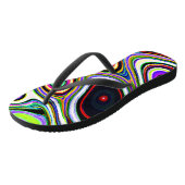 Farbiges, lebhaftes Abstraktionsmuster Badesandalen (Schrägansicht)