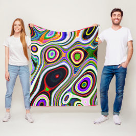 Farbiges, lebhaftes Abstraktionsmuster Fleecedecke