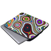 Farbiges, lebhaftes Abstraktionsmuster Laptopschutzhülle (Vorne Knopf)