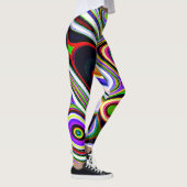 Farbiges, lebhaftes Abstraktionsmuster Leggings (Rechts)