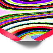 Farbiges, lebhaftes Abstraktionsmuster Poster (Ecke)