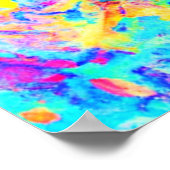 Farbiges, lebhaftes Abstraktionsmuster Poster (Ecke)