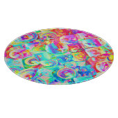 Farbiges, lebhaftes Abstraktionsmuster Schneidebrett (Ecke)