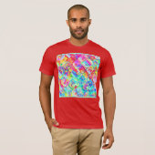Farbiges, lebhaftes Abstraktionsmuster T-Shirt (Vorne ganz)