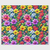 Farbiges, lebhaftes Blume-Umschlagpapier Geschenkpapier (Flach)