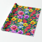 Farbiges, lebhaftes Blume-Umschlagpapier Geschenkpapier (Ungerollt)