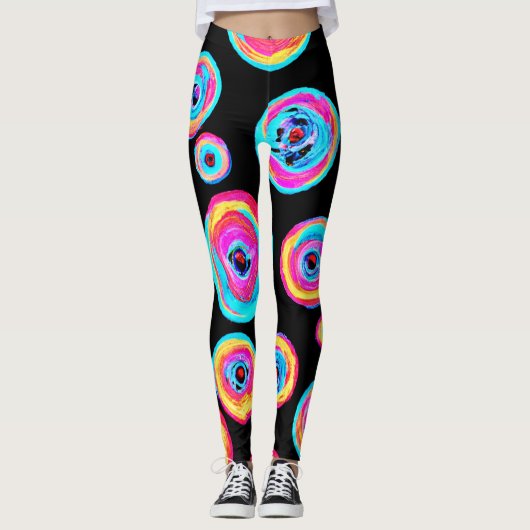 Farbiges, lebhaftes Muster Leggings (Vorderseite)