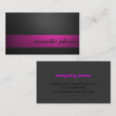 Farbiges Leder im Pink Visitenkarte (Vorne/Hinten)