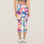 Farbiges Leopard-Muster Capri Leggings (Rückseite)