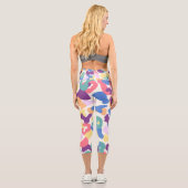 Farbiges Leopard-Muster Capri Leggings (Rückseite)