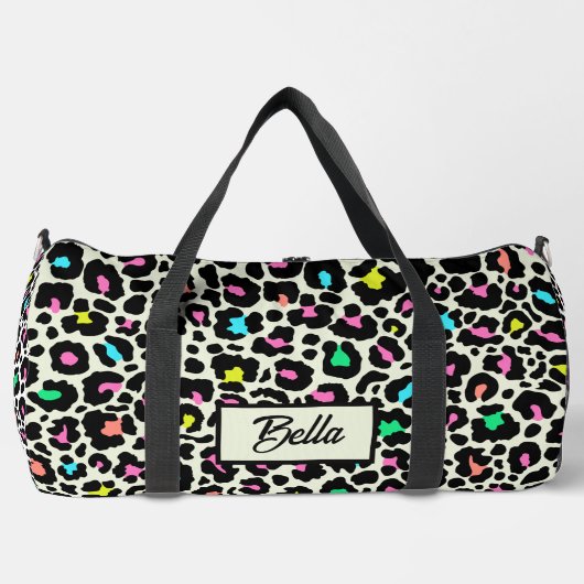 Farbiges Leopard-Muster Duffle Bag (Vorderseite)