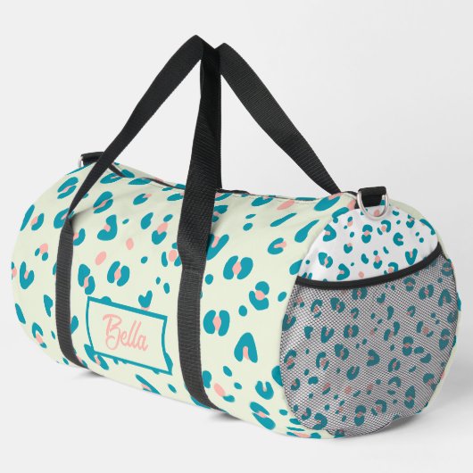 Farbiges Leopard-Muster Duffle Bag (Rechte Ecke)