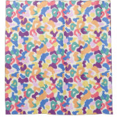 Farbiges Leopard-Muster Duschvorhang (Vorderseite)
