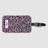 Farbiges Leopard-Muster Gepäckanhänger (Vorderseite (Horizontal))