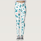 Farbiges Leopard-Muster Leggings (Vorderseite)