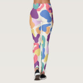 Farbiges Leopard-Muster Leggings (Rückseite)