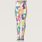 Farbiges Leopard-Muster Leggings (Vorderseite)
