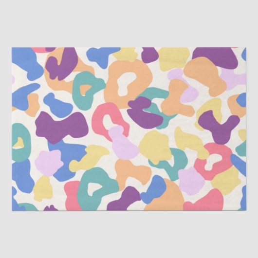 Farbiges Leopard-Muster Seidenpapier (Vorderseite)