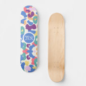 Farbiges Leopard-Muster Skateboard (Vorderseite)