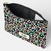 Farbiges Leopard-Muster Zubehörtasche (Offen)