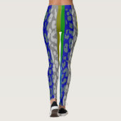 Farbiges Leopard-Skin-Muster #17 Leggings (Rückseite)