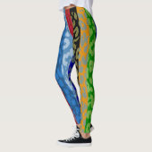 Farbiges Leopard-Skin-Muster #17 Leggings (Links)
