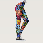Farbiges Leopard-Skin-Muster #19 Leggings (Rechts)