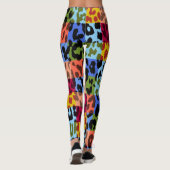 Farbiges Leopard-Skin-Muster #19 Leggings (Rückseite)