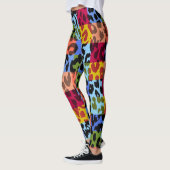Farbiges Leopard-Skin-Muster #19 Leggings (Links)