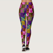 Farbiges Leopard-Skin-Muster #24 Leggings (Rückseite)