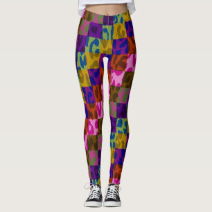 Farbiges Leopard-Skin-Muster #24 Leggings