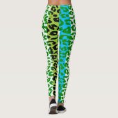 Farbiges Leopard-Skin-Muster #28 Leggings (Rückseite)