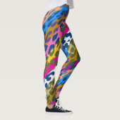 Farbiges Leopard-Skin-Muster #29 Leggings (Rechts)