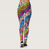 Farbiges Leopard-Skin-Muster #29 Leggings (Rückseite)