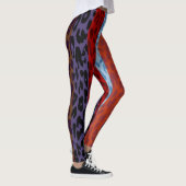 Farbiges Leopard-Skin-Muster #32 Leggings (Rechts)