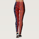 Farbiges Leopard-Skin-Muster #32 Leggings (Rückseite)