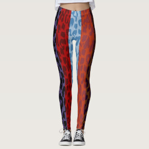Farbiges Leopard-Skin-Muster #32 Leggings