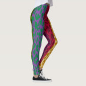 Farbiges Leopard-Skin-Muster #35 Leggings (Rechts)