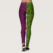 Farbiges Leopard-Skin-Muster #35 Leggings (Rückseite)