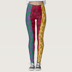 Farbiges Leopard-Skin-Muster #35 Leggings