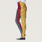 Farbiges Leopard-Skin-Muster #35 Leggings (Links)