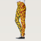 Farbiges Leopard-Skin-Muster #36 Leggings (Links)